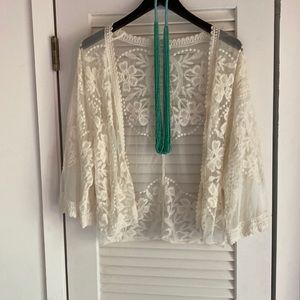 Boho lace kimono.  Xhilaration size M/L.